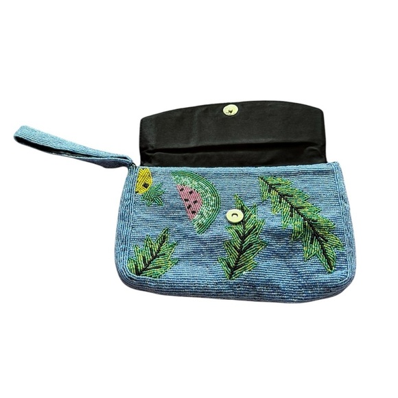 Y&S Beaded Watermelon and Pineapple Bag Wristlet - Picture 3 of 7